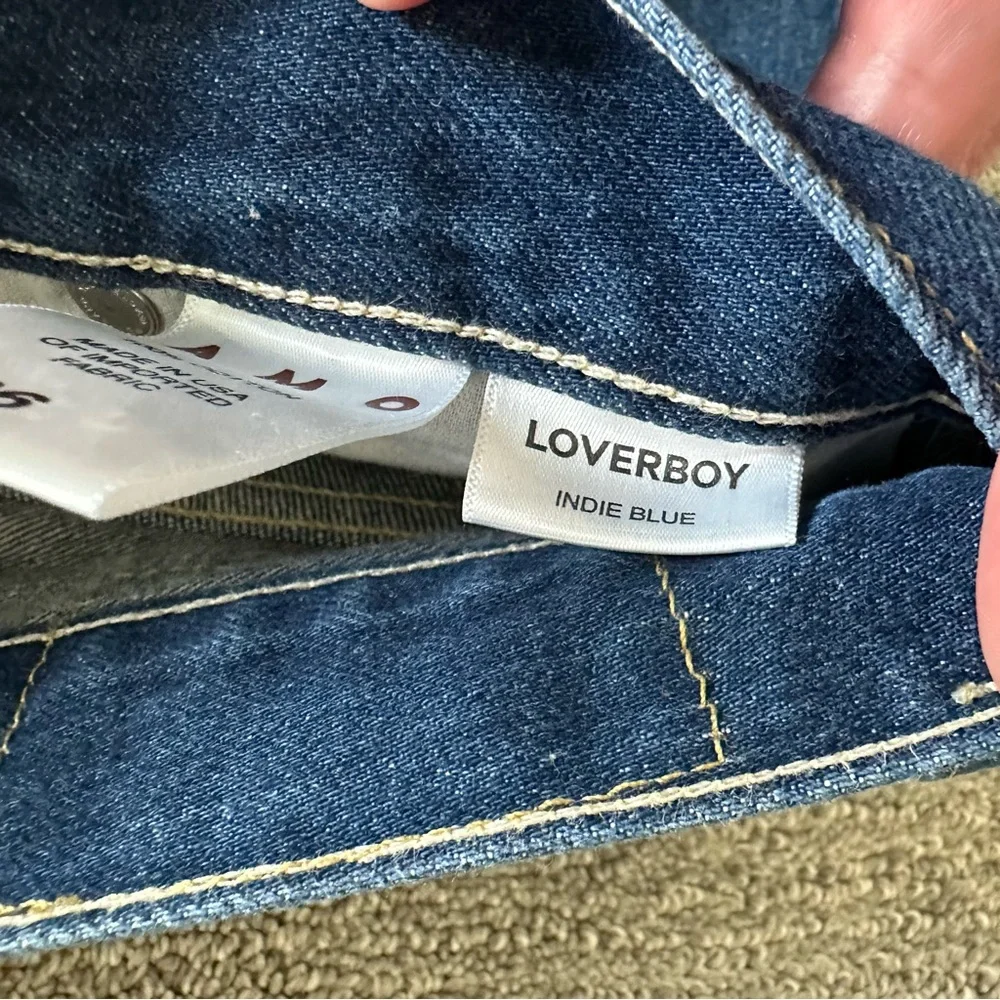 AMO Lover Boy High-Rise Cropped Jeans Size 26 Button Fly - Picture 5 of 9